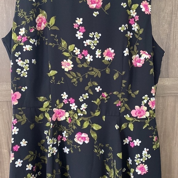 NWT Maison Jules Black Penny Floral Dress Size 10 - Picture 4 of 15
